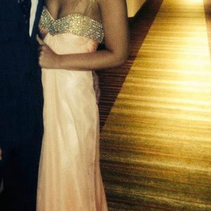 size 0 prom dress - light pink/peach